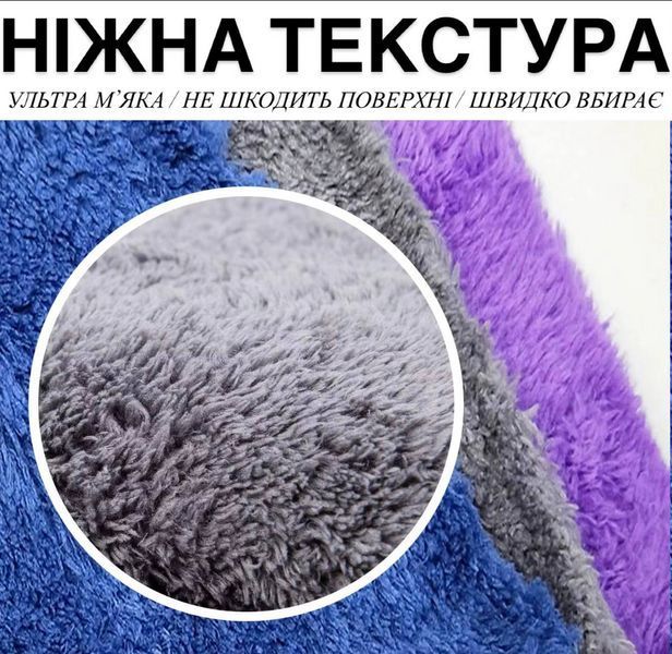Набір мікрофібрових серветок для авто 8 шт 6093 фото